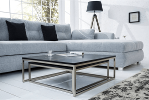 Set dvou konferenčních stolků, černá/chrom, AMIAS