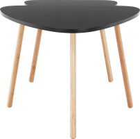 Set 2 stolků, černá / přírodní, GOREJ