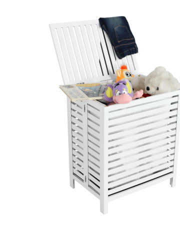 Koš na prádlo, bílá, MENORK
