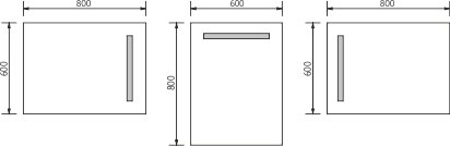 Koupelnové LED zrcadlo s ostrými rohy, 600x800mm
