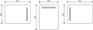Zaoblené LED zrcadlo do koupelny 600x800mm