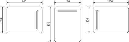 Zaoblené LED zrcadlo do koupelny 600x800mm