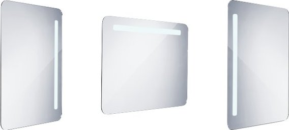 Zaoblené LED zrcadlo do koupelny 800x600mm