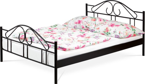 Kovová postel BED-1909 BK 140x200 cm
