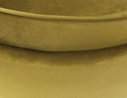 Křeslo ve stylu Art-deco, hořčicová Velvet látka/gold chrom-zlatý, NOBLIN