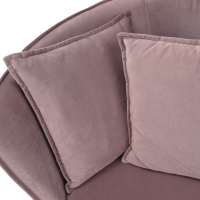 Křeslo ve stylu Art Deco, růžová Kronos látka / dub, ROUND NEW