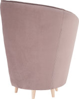 Křeslo ve stylu Art Deco, růžová Kronos látka / dub, ROUND NEW
