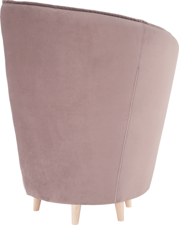 Křeslo ve stylu Art Deco, růžová Kronos látka / dub, ROUND NEW