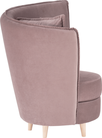Křeslo ve stylu Art Deco, růžová Kronos látka / dub, ROUND NEW