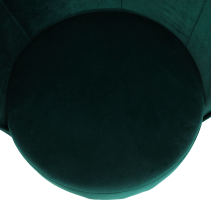 Křeslo ROUND NEW, smaragdová Kronos látka / dub
