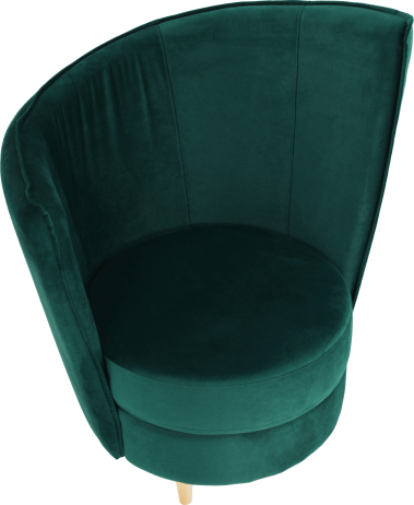 Křeslo ROUND NEW, smaragdová Kronos látka / dub