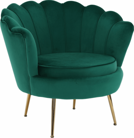 Křeslo ve stylu Art-deco, smaragdová Velvet látka / gold chrom-zlatý, NOBLIN
