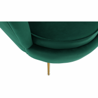Křeslo ve stylu Art-deco, smaragdová Velvet látka / gold chrom-zlatý, NOBLIN