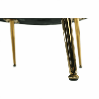 Křeslo ve stylu Art-deco, smaragdová Velvet látka / gold chrom-zlatý, NOBLIN