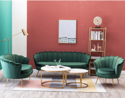 Křeslo ve stylu Art-deco, smaragdová Velvet látka / gold chrom-zlatý, NOBLIN