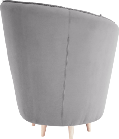 Křeslo ve stylu Art Deco, světlešedá Paros látka / dub, ROUND NEW