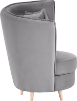 Křeslo ve stylu Art Deco, světlešedá Paros látka / dub, ROUND NEW