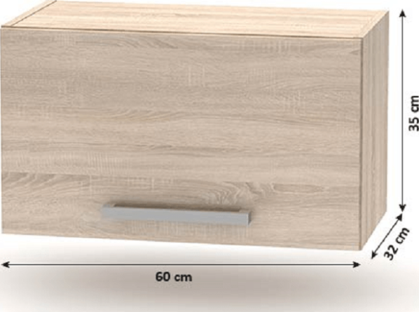 Kuchyňská linka 2,4 m, dub sonoma, NOVA PLUS