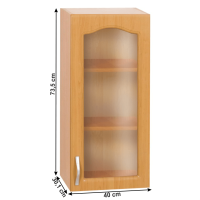 Kuchyňská horní skříňka LORA MDF NEW KLASIK W40S, olše, pravá
