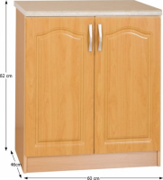 Kuchyňská skříňka LORA MDF NEW KLASIK S60, olše