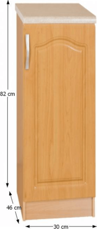 Kuchyňská skříňka LORA MDF NEW KLASIK S30, olše, pravá