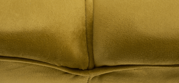 Lavice ve stylu Art-deco, hořčicová Velvet látka / gold chrom-zlatý, NOBLIN