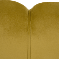Lavice ve stylu Art-deco, hořčicová Velvet látka / gold chrom-zlatý, NOBLIN