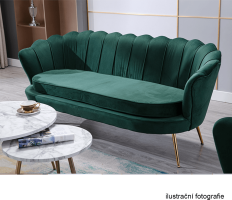 Lavice ve stylu Art-deco, smaragdová Velvet látka / gold chrom-zlatý, NOBLIN