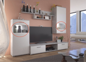 LED osvětlení k obývací stěně BREAK