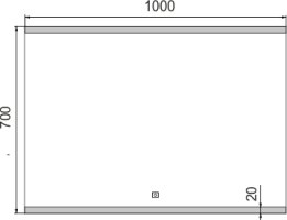 LED zrcadlo 12004V, 1000x700