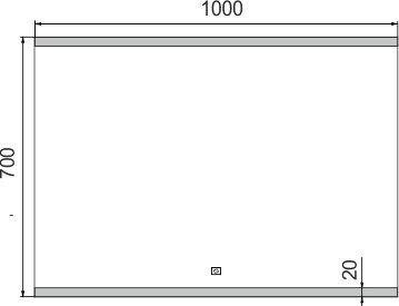 LED zrcadlo 12004V, 1000x700