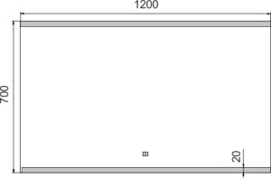 LED zrcadlo 12006V, 1200x700