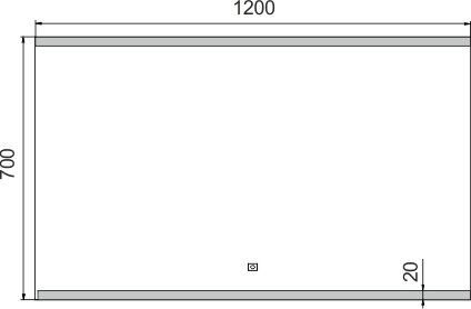LED zrcadlo 12006V, 1200x700