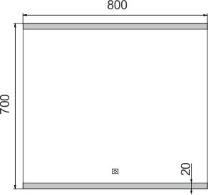 LED zrcadlo 12003V, 800x700