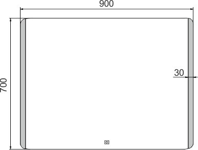 LED zrcadlo 17019V, 900x700