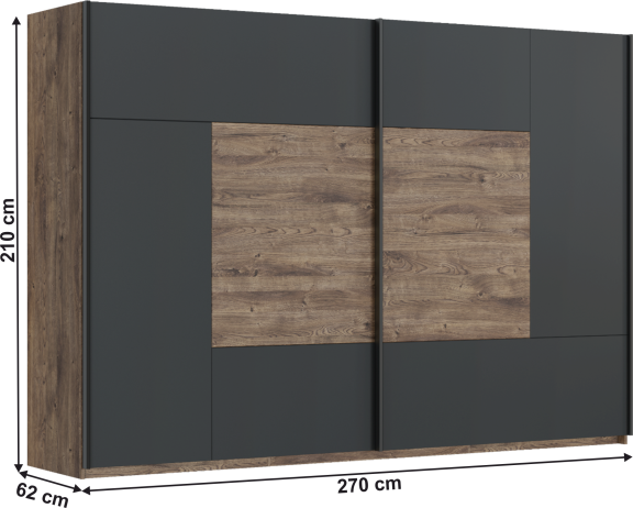 Ložnicový komplet ARMENY (postel 160x200 cm, 2x noční stolek, skříň)