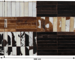 Luxusní koberec KŮŽE Typ4, patchwork, 201x300 cm