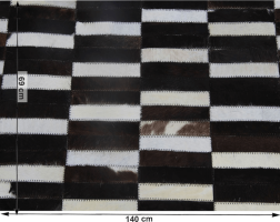 Luxusní koberec KŮŽE Typ6, patchwork, 69x140 cm