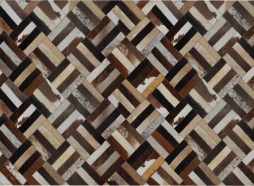 Luxusní koberec KŮŽE Typ2, patchwork, 70x140 cm