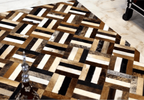 Luxusní koberec KŮŽE Typ2, patchwork, 70x140 cm