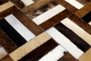 Luxusní koberec KŮŽE Typ2, patchwork, 70x140 cm