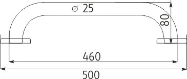 Madlo do sprchového koutu, 460x25mm