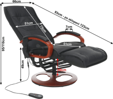 Masážní elektrické křeslo ARTUS, černé