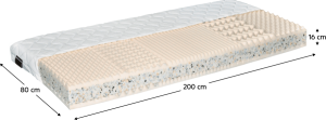 Matrace, gumotex, 200x80x16 cm, CATI III