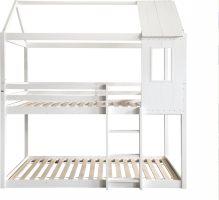 Montessori patrová postel, bílá, 90x200, Atrisa