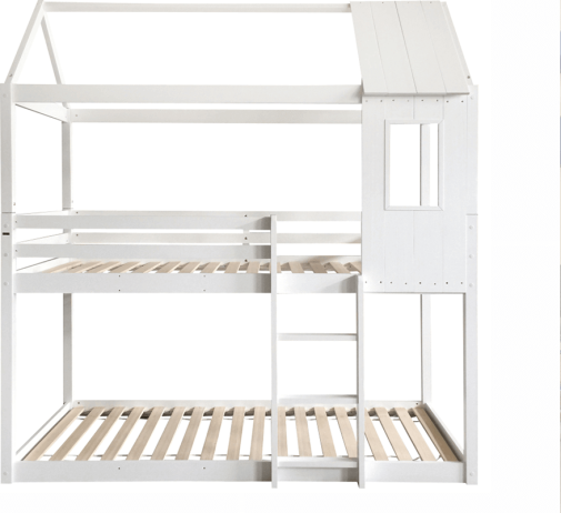 Montessori patrová postel, bílá, 90x200, Atrisa