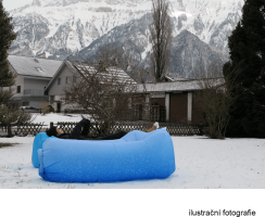 Nafukovací sedací vak/lazy bag, růžová, LEBAG