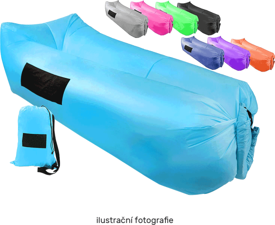 Nafukovací sedací vak/lazy bag, růžová, LEBAG