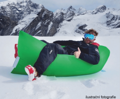 Nafukovací sedací vak/lazy bag, růžová, LEBAG