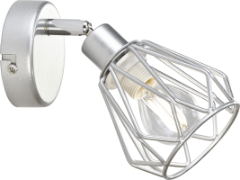 Nástěnná lampa, stříbrná/kov, OKIRA TYP 2